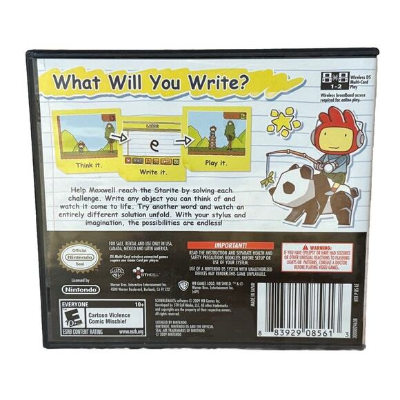Scribblenauts (Nintendo DS, 2009) – Complete, Boot Tested, Excellent Condition - Picture 2 of 5